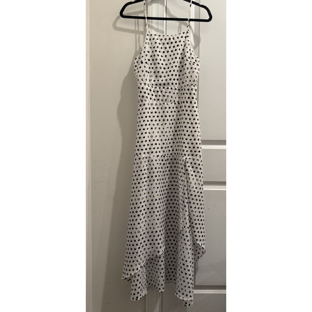 Women's White Foolish Polka Dot Printed Cropped Jumpsuit